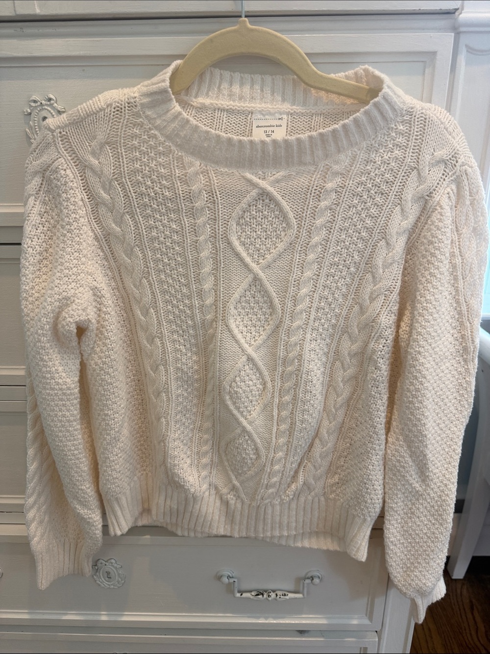 Cream Cable Knit Sweater